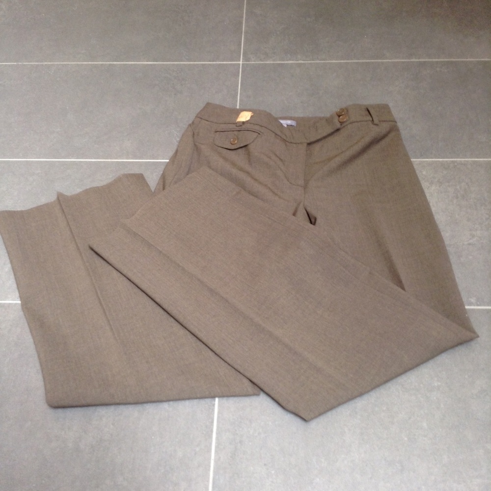 Classic brown light weight wool trousers, Ann Taylor
